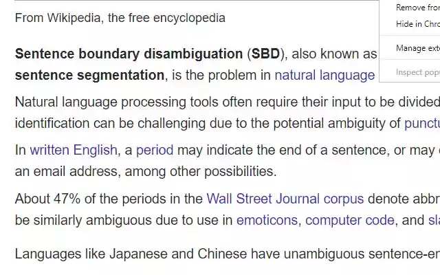 Sentence Segmenter from Chrome web store to be run with OffiDocs Chromium online Sentence Segmenter from Chrome web store to be run with OffiDocs Chromium online