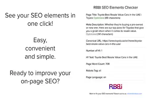 SEO Elements Checker  from Chrome web store to be run with OffiDocs Chromium online