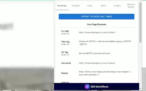 SEO On Page Analyzer  from Chrome web store to be run with OffiDocs Chromium online