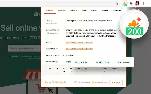 SEO Pro Extension  from Chrome web store to be run with OffiDocs Chromium online