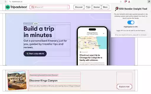 SEO Render Insight Tool  from Chrome web store to be run with OffiDocs Chromium online