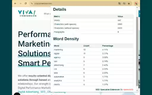 SEO Specialist Extension  from Chrome web store to be run with OffiDocs Chromium online