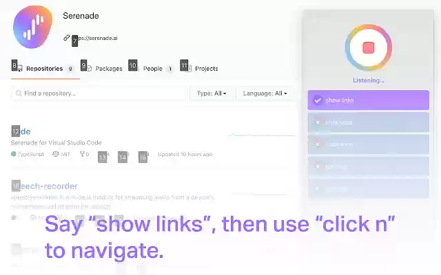 Serenade for Chrome  from Chrome web store to be run with OffiDocs Chromium online