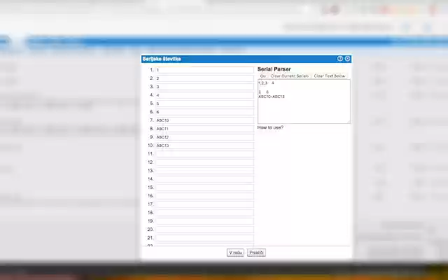Serial Importer E Racuni.com  from Chrome web store to be run with OffiDocs Chromium online