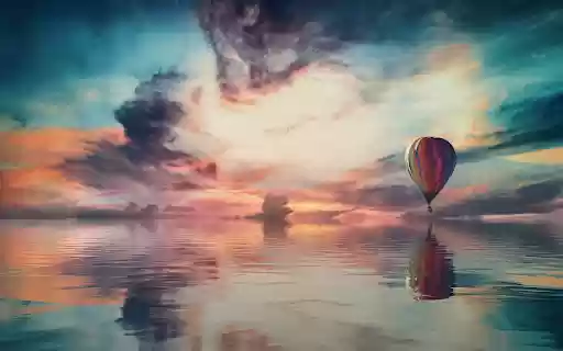 Seven colored hot air balloon surfing  from Chrome web store to be run with OffiDocs Chromium online