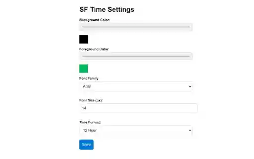 SF Clock  from Chrome web store to be run with OffiDocs Chromium online