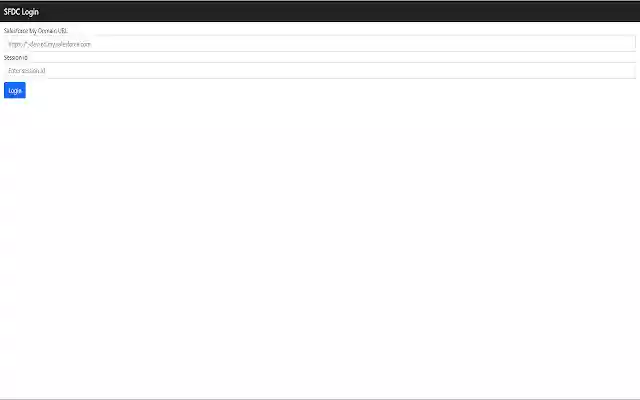 SFDC Login from Chrome web store to be run with OffiDocs Chromium online SFDC Login from Chrome web store to be run with OffiDocs Chromium online