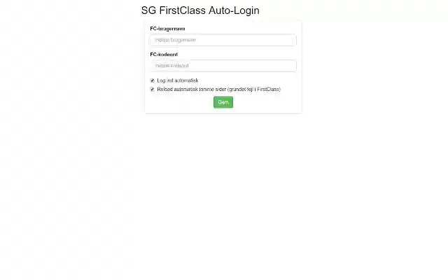 SG FirstClass Auto Login  from Chrome web store to be run with OffiDocs Chromium online