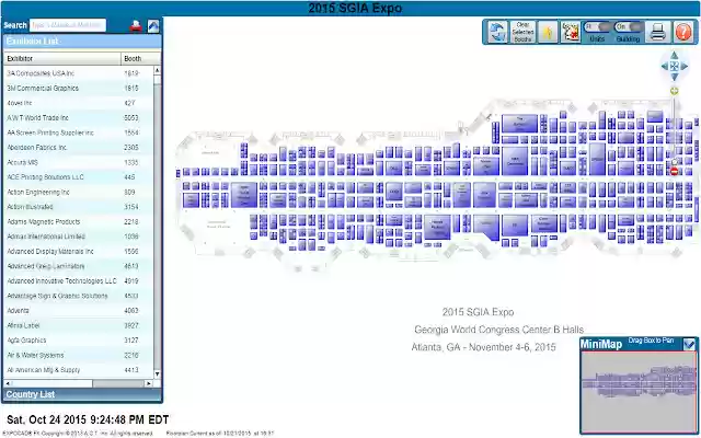 SGIA Expo Floorplan dal Chrome web store da eseguire con OffiDocs Chromium online
