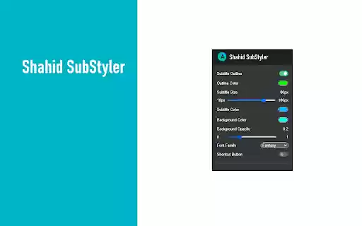 Shahid SubStyler: Customize subtitles from Chrome web store to be run with OffiDocs Chromium online Shahid SubStyler: Customize subtitles from Chrome web store to be run with OffiDocs Chromium online