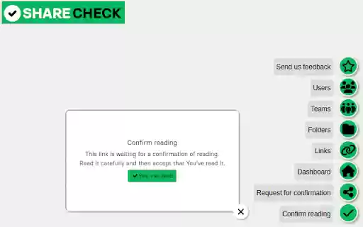 ShareCheck  from Chrome web store to be run with OffiDocs Chromium online