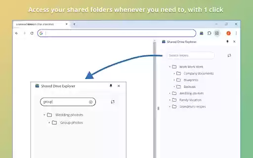 Shared Drive Explorer  from Chrome web store to be run with OffiDocs Chromium online