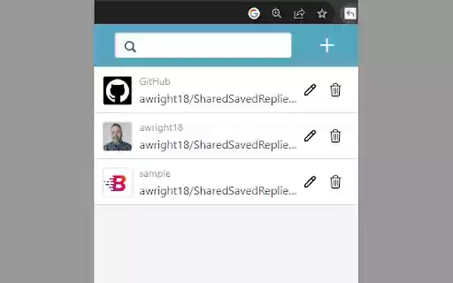 Shared Saved Replies  from Chrome web store to be run with OffiDocs Chromium online