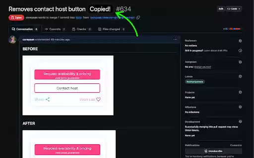 Share Pull Request  from Chrome web store to be run with OffiDocs Chromium online