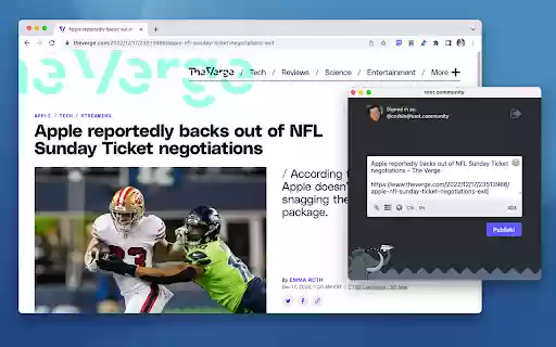 Share to Mastodon  from Chrome web store to be run with OffiDocs Chromium online