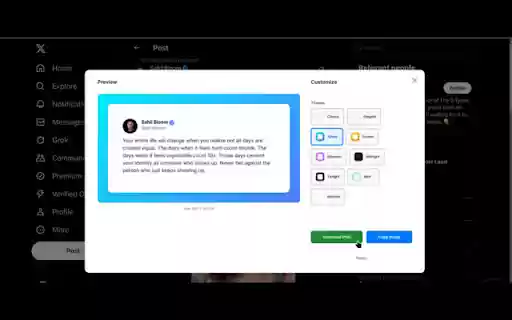 ShareTweet  from Chrome web store to be run with OffiDocs Chromium online