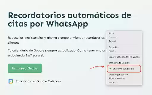 Share via WhatsApp  from Chrome web store to be run with OffiDocs Chromium online