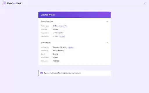 ShareYourFans™ Assistant  from Chrome web store to be run with OffiDocs Chromium online