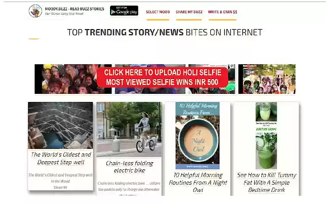 Share your Moody Buzz  from Chrome web store to be run with OffiDocs Chromium online