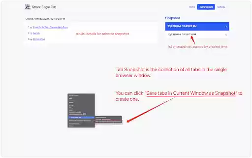 Shark Eagle Tab  from Chrome web store to be run with OffiDocs Chromium online