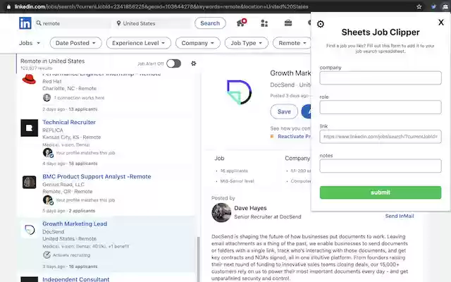 Sheets Job Clipper  from Chrome web store to be run with OffiDocs Chromium online