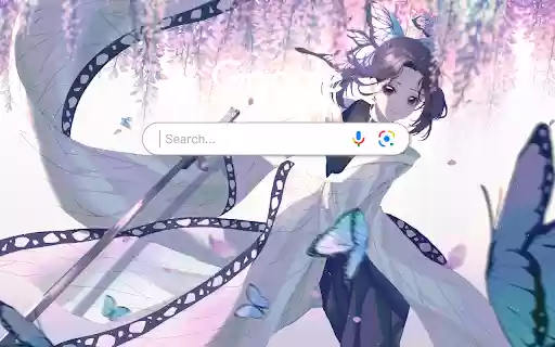 Shinobu Kocho Insect Pillar Kimetsu no Yaiba Anime Theme  from Chrome web store to be run with OffiDocs Chromium online