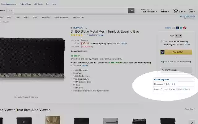 Shop Companion  from Chrome web store to be run with OffiDocs Chromium online