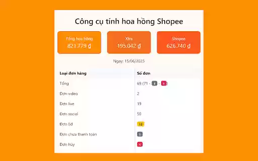 Shopee Commission  Order Calculator  from Chrome web store to be run with OffiDocs Chromium online