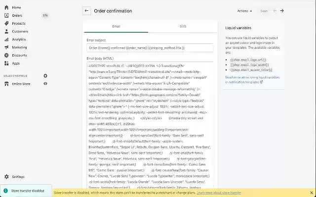 Exportator de șabloane de e-mail Shopify prin UpOrder din magazinul web Chrome, care va fi rulat cu OffiDocs Chromium online