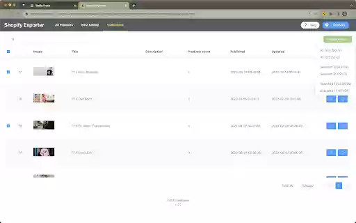 Shopify Exporter  from Chrome web store to be run with OffiDocs Chromium online