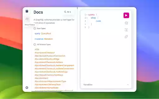 Shopify GraphQL API Client  from Chrome web store to be run with OffiDocs Chromium online