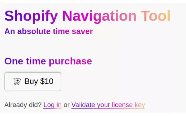 Shopify Navigation Tool from Chrome web store to be run with OffiDocs Chromium online Shopify Navigation Tool from Chrome web store to be run with OffiDocs Chromium online