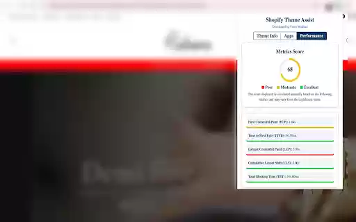 Shopify Theme Assist  from Chrome web store to be run with OffiDocs Chromium online