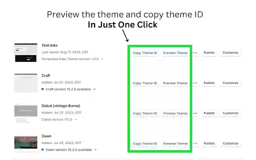 Shopify Theme Buttons  from Chrome web store to be run with OffiDocs Chromium online