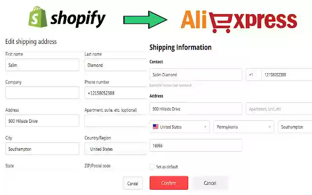 Shopify to Aliexpress Fast Orders  from Chrome web store to be run with OffiDocs Chromium online