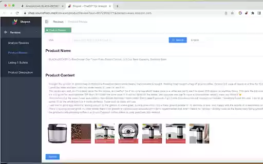 Shopon ChatGPT for Amazon  from Chrome web store to be run with OffiDocs Chromium online