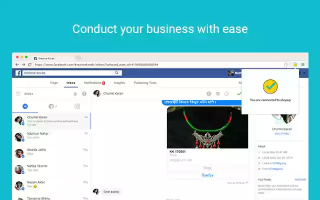 ShopUp  from Chrome web store to be run with OffiDocs Chromium online