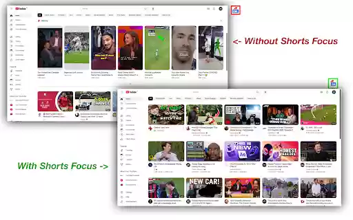 Shorts Focus  from Chrome web store to be run with OffiDocs Chromium online
