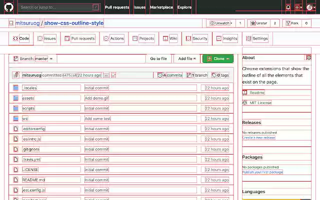 Show CSS Outline Style  from Chrome web store to be run with OffiDocs Chromium online