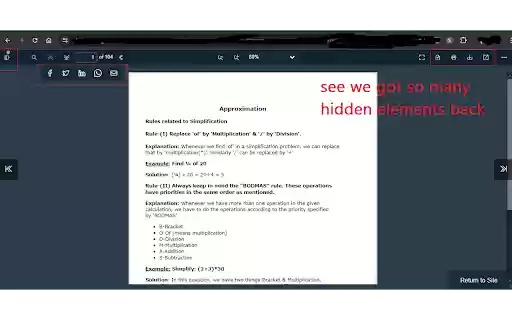 Show Hidden Elements  from Chrome web store to be run with OffiDocs Chromium online