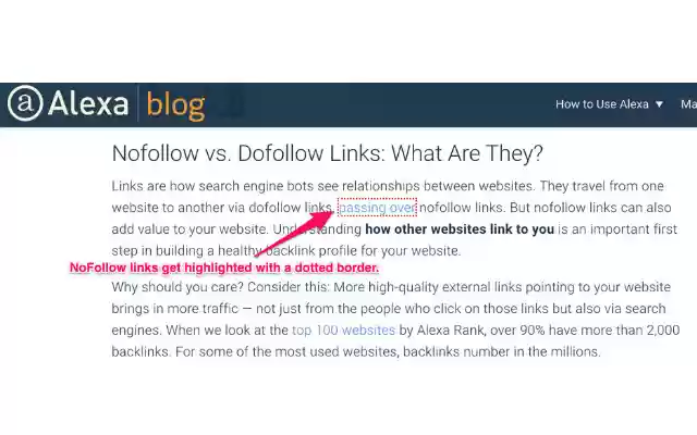 Show Nofollow  from Chrome web store to be run with OffiDocs Chromium online
