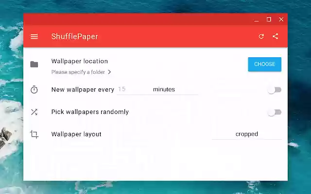 ShufflePaper Randomize your wallpapers from Chrome web store to be run with OffiDocs Chromium online ShufflePaper Randomize your wallpapers from Chrome web store to be run with OffiDocs Chromium online