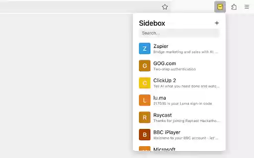 Sidebox from Chrome web store to be run with OffiDocs Chromium online Sidebox from Chrome web store to be run with OffiDocs Chromium online