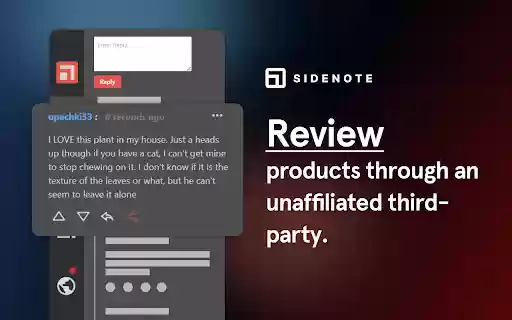 Sidenote  from Chrome web store to be run with OffiDocs Chromium online