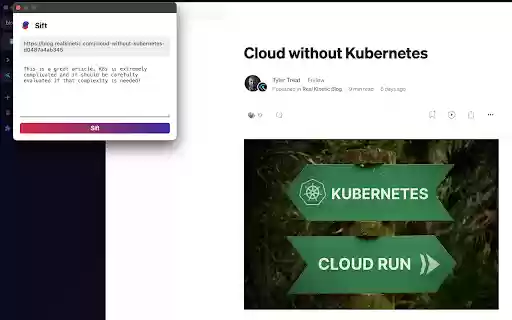 Sift (бета-версия) из интернет-магазина Chrome для работы с OffiDocs Chromium онлайн