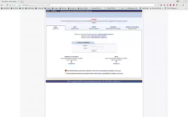 Sigaa UFC no Chrome  from Chrome web store to be run with OffiDocs Chromium online