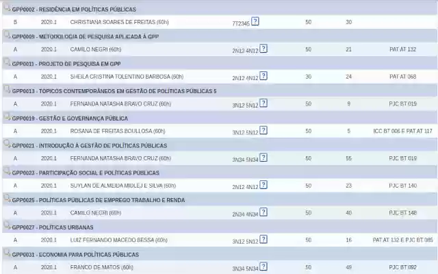 Sigaa UNB Volta Horário  from Chrome web store to be run with OffiDocs Chromium online
