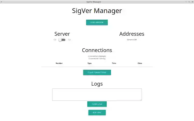 SigVer Manager  from Chrome web store to be run with OffiDocs Chromium online
