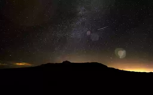 Silhouette of a Mountain under a Starry Night Sky  from Chrome web store to be run with OffiDocs Chromium online