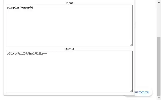 Simple Base64  from Chrome web store to be run with OffiDocs Chromium online